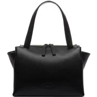 SID & VAIN Umhängetasche echt Leder Umhängetasche groß schwarz ATLANTA, Umhängetasche Echtleder Damen, Henkeltasche, Crossbody Bag schwarz