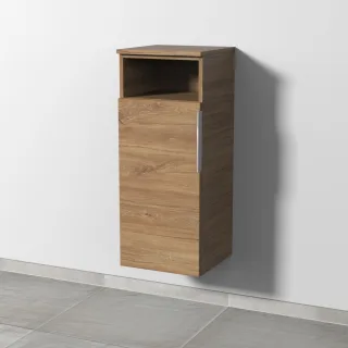 Sanipa 3way Mittelschrank mit 1 Tür und 1 offenem Fach, Eiche-Kansas, UM13259 UM13259