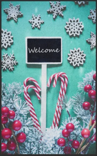 Fussmatte Welcome Weihnachten 7045 | Größe: 60 cm x 90 cm