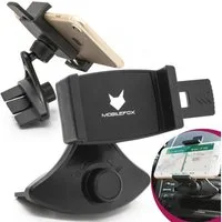 Mobilefox Smartphone-Halterung 360° CD Schlitz KFZ Halterung Auto Handy Halter für Smartphone