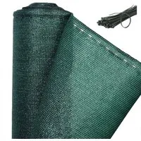 Woltu Blende, Zaunblende, Sichtschutz mit Kabelbinder, grün
