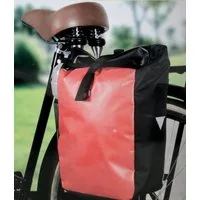 Dunlop Fahrradtasche für Gepäckträger (umrüstbar zur Schultertasche), Fahrrad Gepäckträgertasche, reflektierendes Stoffdreieck an der Seite