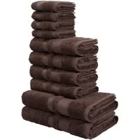 OTTO home Handtuch Set Vanessa, 10-tlg Handtuch-Set, weich, in Standard- und Premium-Qualität, Walkfrottee (Set, 10-St), 100% Baumwolle, Duschtücher, Handtücher, Gästetücher, mit Bordüre