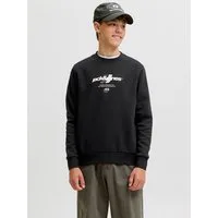 Jack & Jones Junior Sweatshirt JCOCLUB BRANDING SWEAT CREW NECK JNR Baumwollmischung, relaxed fit