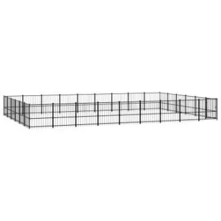 VidaXL Outdoor Hundezwinger Stahl 8,73 m, 5,82 m, 1 m