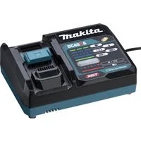 Makita DC40RA Schnellladegerät – 40V max XGT Ladegerät Akku-Ladestation (BL4020 (2,0 Ah), BL4025 (2,5 Ah), BL4040 (4,0 Ah), BL4050F (5,0 Ah) und BL4080F (8,0 Ah), Zwei Lüfter zur Kühlung, Wählbare Melodie als Ladesignal)