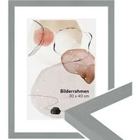 WANDStyle Bilderrahmen H300, Hellgrauer Bilderrahmen 20x30 Holz, Moderner Fotorahmen 20x30 cm