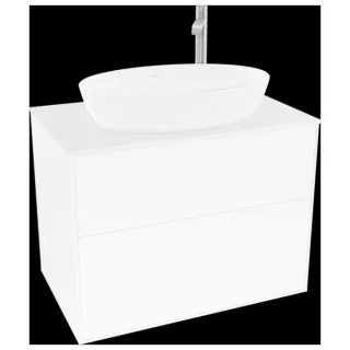 Villeroy und Boch Finion Waschtischunterschrank F87100GF 80x60,3cm, Abdeckplatte white matt, Glossy white lacquer