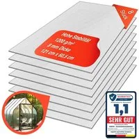 exeta Hohlkammerplatte Gewächshausplatten 8mm 8 Stück I 60,5 x 121 cm Polycarbonatplatten, 5,85 m², (Spar-Set, 8x 8mm)