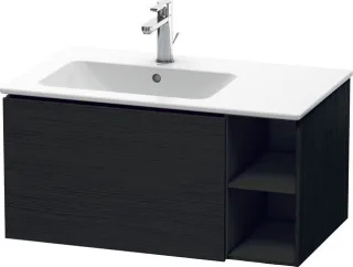 Duravit L-Cube Waschtischunterbau wandhängend Eiche Schwarz Matt 820x481x400 mm - LC619101616 LC619101616