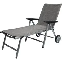 Beautissu Handtuch XL Frottee Handtuch für Sonnenliege Marbella, 70x200cm, Grau, Premium Auflage Gartenliege Handtuch Strandtuch – 100% Baumwolle