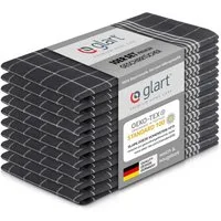 Glart Geschirrtuch 48GI2 10 St. Geschirrtücher Küchentücher 50x70 cm 100% Baumwolle grau