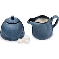 SÄNGER Milch- und Zuckerset Darwin (2-tlg), Steingut, Handmade, Blau, Premium Collection