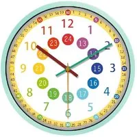 Ophy Wanduhr Pädagogische Kinder-Wanduhr (Lernuhr) – 30,5 cm Durchmesser (geräuschlos, kognitive Uhr für Kindergärten & Kinderzimmer)