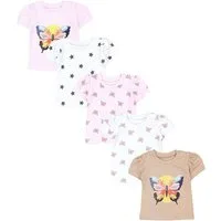 TupTam T-Shirt TupTam Baby Mädchen Kurzarm T-Shirt Gemustert Bunt 5er Set