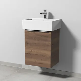 Sanipa 3way Waschtischunterbau zu Duravit Vero Air Waschtisch mit 1 Tür, Eiche-Tabak UM42950