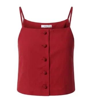 MANGO - TOP BONNIE - 70/ROJO - Gr. - S