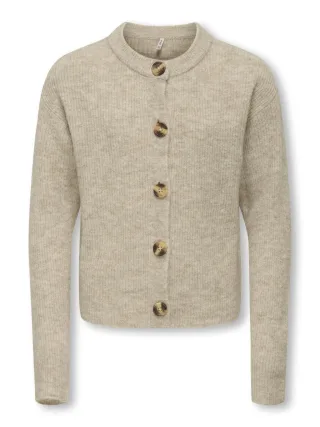 KIDS ONLY - KOGCAMILLA O-NECK L/S CARDIGAN KNT Pumice Stone - Gr. - 164