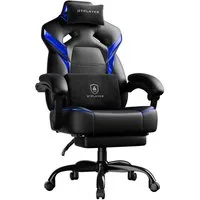 GTPLAYER Gaming-Stuhl Gamer Sessel Gamer Stuhl mit Fußstütze Lendenkissen Kopfstütze, Verstellbaren Armlehnen mit Fußstütze Gamingstuhl 150 Kg Drehbarer