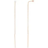 Golders Paar Ohrhänger Ohrringe aus 585 Rotgold mit Zirkonia (Set, 2-tlg), Damen Gold Schmuck Geschenk