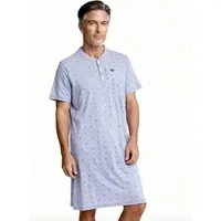 Henry Terre Nachthemd Nachthemd kurzarm - Theo Geometrische Formen