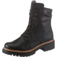 Rieker Schnürboots, Stiefelette, Profilsohle, Blockabsatz, mit lässiger Schnürung