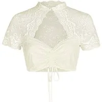 Nina Von C. Dirndlbluse Spitzen Bluse 'Selina' Stehkragen 16462892, Champ
