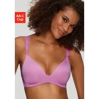 LASCANA Push-up-BH ohne Bügel, mit Spitzenträgern, bequemer BH, T-Shirt-BH, Racerback BH