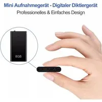 SpionProfi 8GB Mini Voice Recorder Diktiergerät Spion Ton Aufnahmegerät Auto Digitales Aufnahmegerät (Mini Ton Aufnahmegerät mit Geräuscherkennung Spy Wanze Spion)