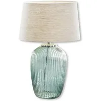 Mirabeau Tischleuchte Tischlampe Fenis creme/grün