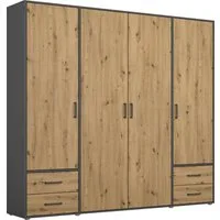 rauch Drehtürenschrank Kleiderschrank Schrank Garderobe Wäscheschrank VOYAGER (in 3 verschiedenen Ausstattungen BASIC/CLASSIC/PREMIUM) mit 2 modernen Griffvarianten, mit Außenschubladen MADE IN GERMANY