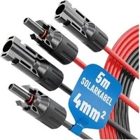 ABSINA ABSINA Solarkabel-Set 910002, MC4, 2x 5 m, 4 mm² Solarkabel