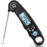 Forrlite Grillthermometer Fleischthermometer, Digitales Bratenthermometer Thermometer Kochen, Küchenthermometer mit 3s Sofortiges Auslesen, Langer Sonde und LCD Bildschirm, Auto ON / Off für Küche, Grill, BBQ