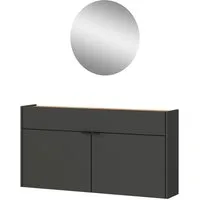 GERMANIA Garderoben-Set GW-Ameca, (Set, 2-St), Mehrzweckschrank und Spiegel, geringe Tiefe, ideal für schmale Flure