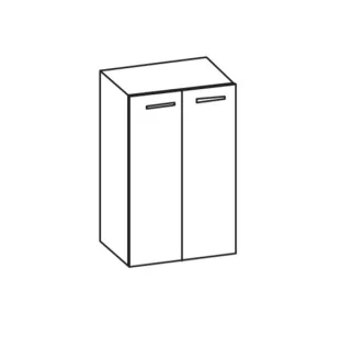 Artiqua 400 Midischrank, Eiche Weiß quer NB, 400-M2T-1-60-7185-440 400-M2T-1-60-7185-440