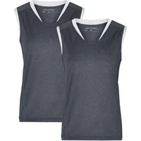 James & Nicholson Lauftop Doppelpack Sportliches Damen Lauftop aus FunktionspolyesterJN469 (Doppelpack, 2er-Pack) Feuchtigkeitsregulierend und schnell trocknend