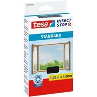tesa Fliegengitter-Gewebe Insect Stop STANDARD, 100/100 cm, anthrazit