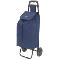 Metaltex Einkaufstrolley Daphne, 40 l, rückseitiges Fach mit Reißverschluss und Seitentasche für Regenschirm