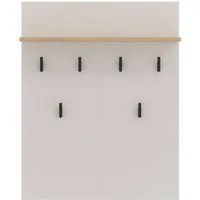 Home affaire Garderobenpaneel Belfort, Wandregal mit 6 Haken, mit Regal, Breite 66 cm, Wandgarderobe, Aufhänger, Höhe 83 cm, in Kaschmirfarbe
