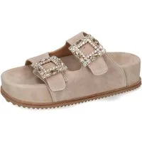 Melvin & Hamilton Eve 3 Leder-Pantoletten für Damen Pantolette Plateausohlen, Echtes Leder