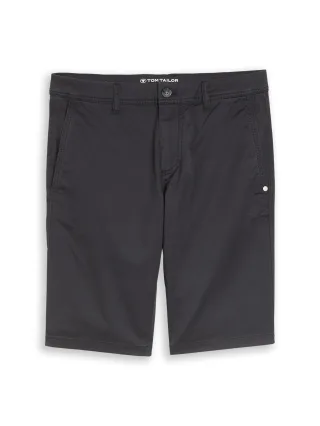 Tom Tailor - TTSLIM Chino Shorts grey mini geometric print - Gr. - 34