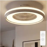 V-TAC Deckenventilator, Deckenventilator Deckenlampe Deckenleuchte CCT 3 Stufen LED