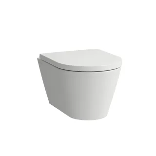 LAUFEN Wand-Tiefspül-WC Compact Kartell 370x490 kurze Ausführung, spülrandlos weiß matt, H820333757 H8203337570001