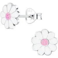 ALEXANDER YORK Paar Ohrstecker BLUME rosa, 2-tlg., 925 Sterling Silber