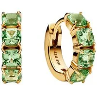 Pandora Paar Creolen 263851C01, .Pandora, Kollektion Timeless, Creolen, Vergoldet, Grün, Kristalle