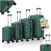 Juskys Trolleyset Rom, 4 Rollen, (4 tlg., 4-teilig), 4 Koffer, 360° Rollen, robuste Hartschale, mit Zahlenschloss