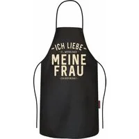 RAHMENLOS® Grillschürze Kochschürze als Geschenk für Ehemänner - Ich liebe meine Frau (Bier)