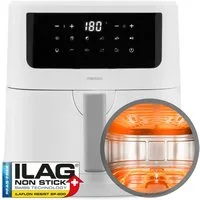 Medion® Heißluftfritteuse mit 2 Heizelementen MD11750 P10 XL Duo, großer, 2000 W, Temperatur einstellbar 50 - 200 °C, ILAG Beschichtung, Timer