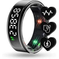 fontastic Smart Ring Divo Smart Ring mit Display Fitnessring Schlaftracker Schrittzähler
