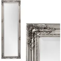 LebensWohnArt Wandspiegel Spiegel HOUSE barock Antik-Silber ca. 150x50cm